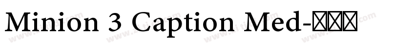 Minion 3 Caption Med字体转换 Minion 3 Caption Med字体转换
